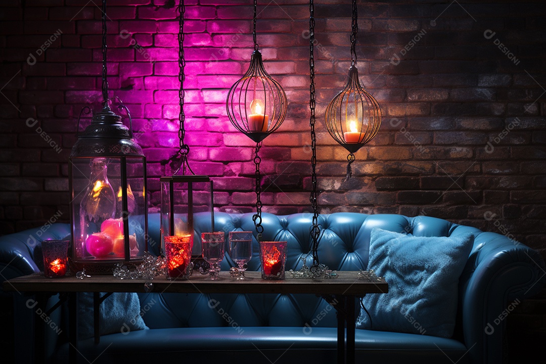 Luzes românticas com tema de celebração