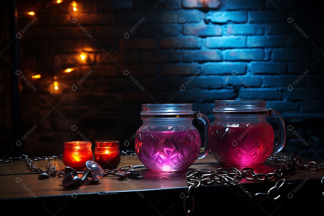 Luzes românticas com tema de celebração