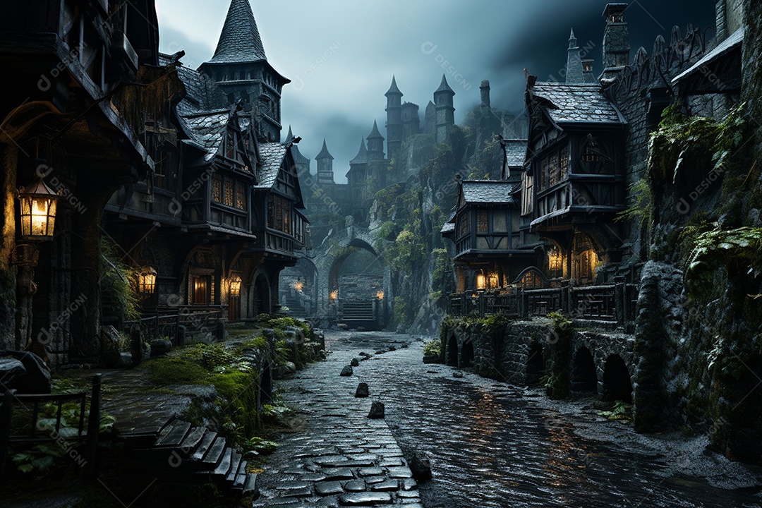 HD foto realista de castelo minimalistico