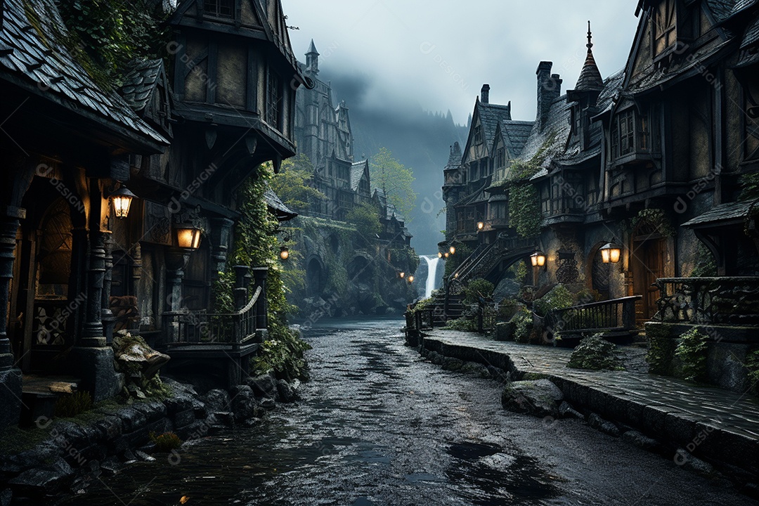 HD foto realista de castelo minimalistico