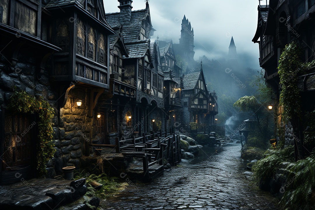 HD foto realista de castelo minimalistico