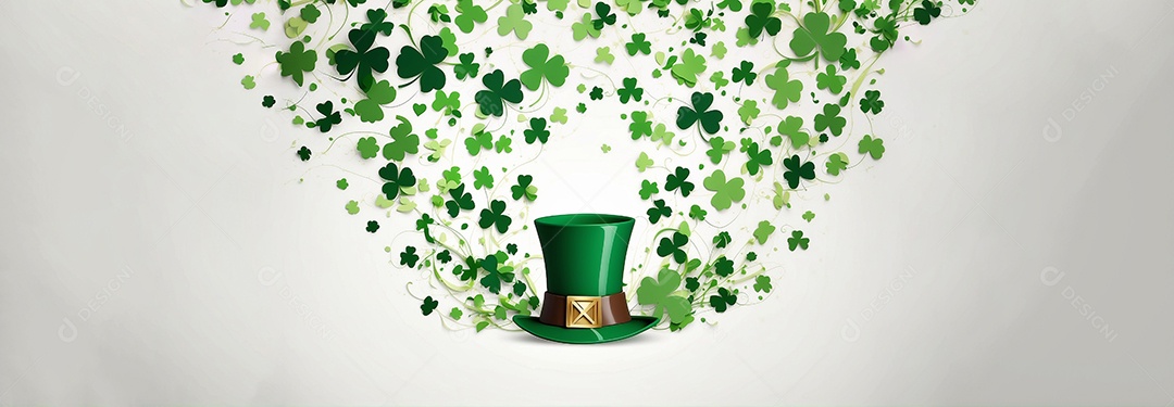 Fundo de são patrício leprechaun com chapéu isolado em fundo branco