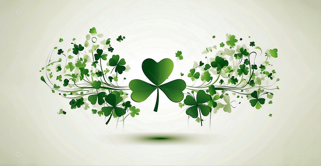 Fundo de são patrício leprechaun com trevo isolado em fundo branco