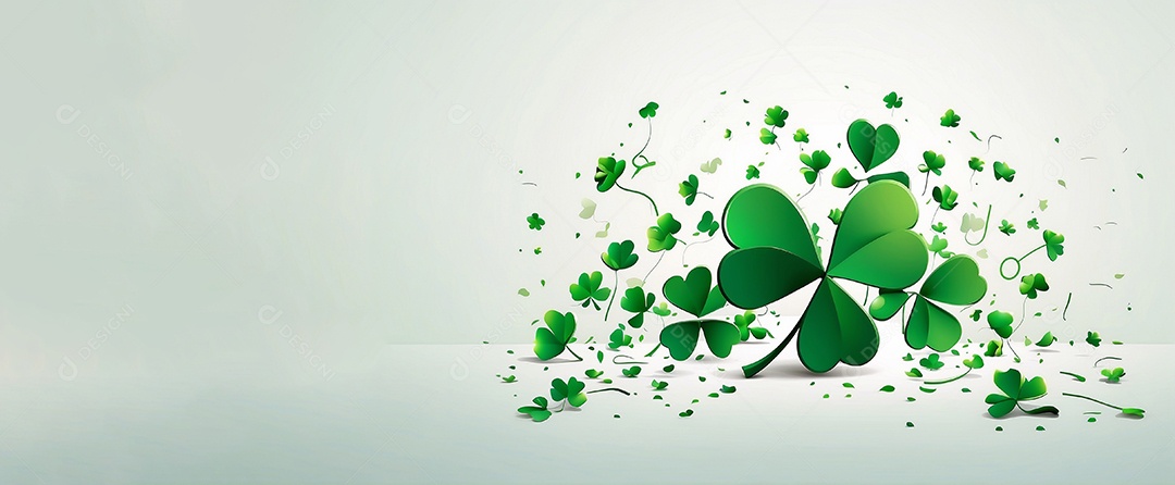 Fundo de são patrício leprechaun com trevo isolado em fundo branco