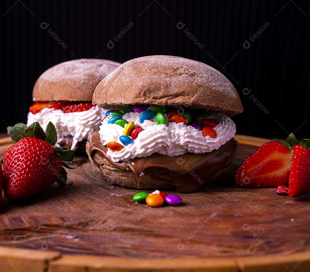 Delicioso hamburguer doce