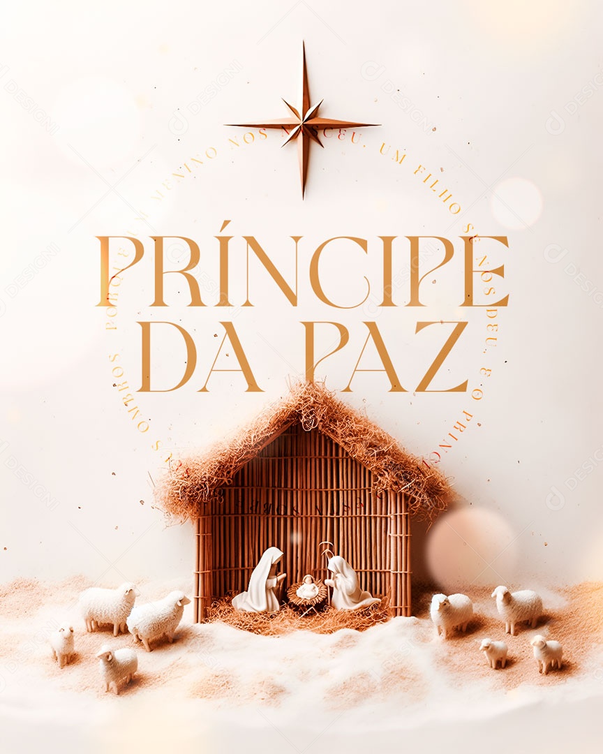 Social Media Príncipe Da Paz Feliz Natal PSD Editável