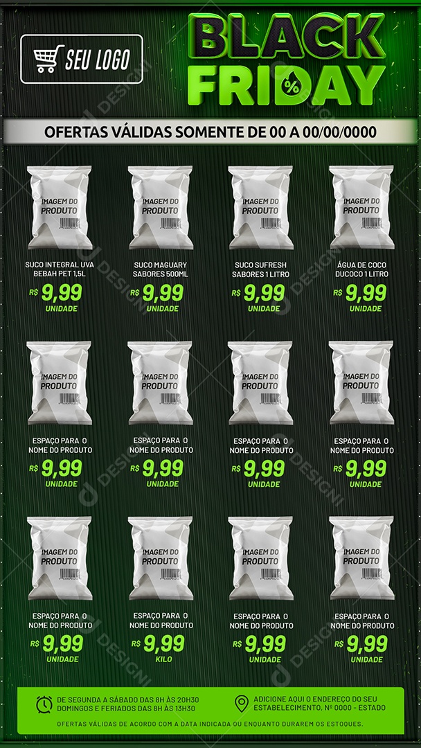 Social Media Story Encarte Black Friday Ofertas PSD Editável