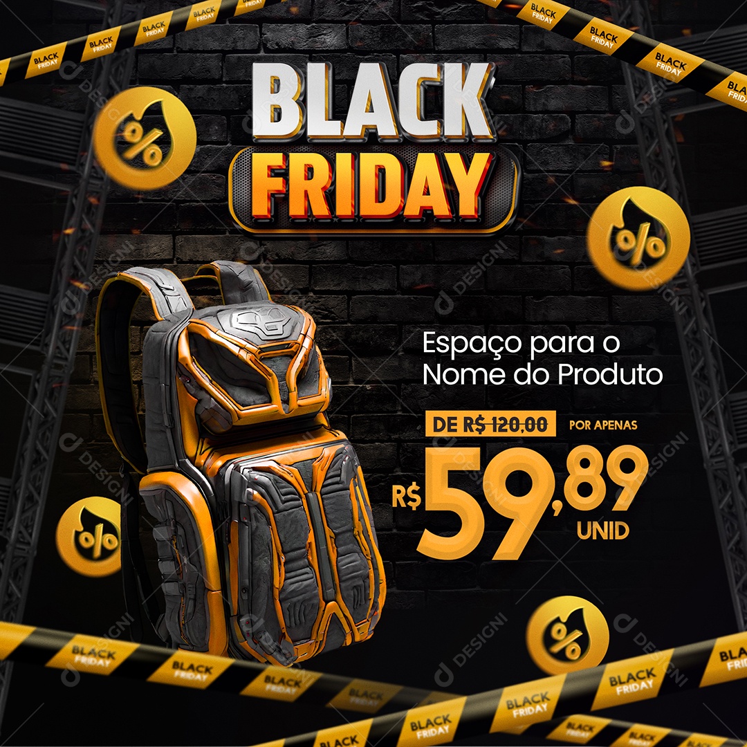 Social Media Feed Black Friday PSD Editável