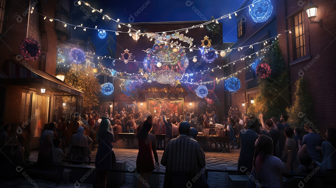 Família se divertindo jogando Dreidel durante o Hanukkah, cores vibrantes e alegria do jogo tradicional