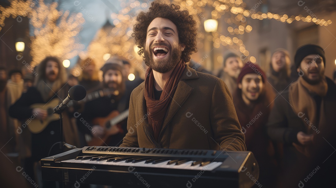 Família se divertindo jogando Dreidel durante o Hanukkah, cores vibrantes e alegria do jogo tradicional