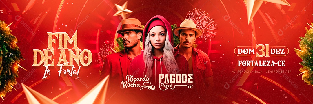 Carrossel Flyer Fim De Ano In Fortal Ricardo Rocha Pagode do Pagode Social Media PSD Editável