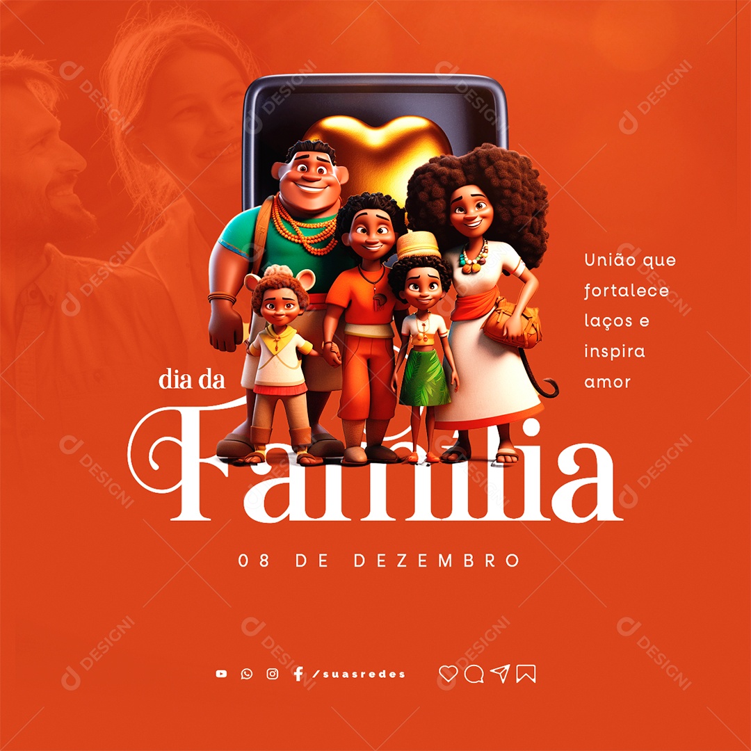 Dia da Família União que Fortalece Laços e Inspira Amor Social Media PSD Editável