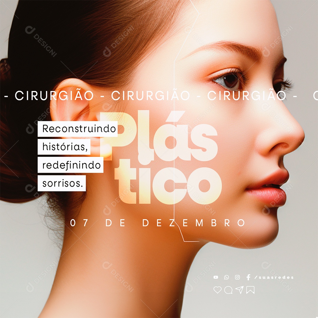 Dia Do Cirurgião Plástico 07 de Dezembro Social Media PSD Editável