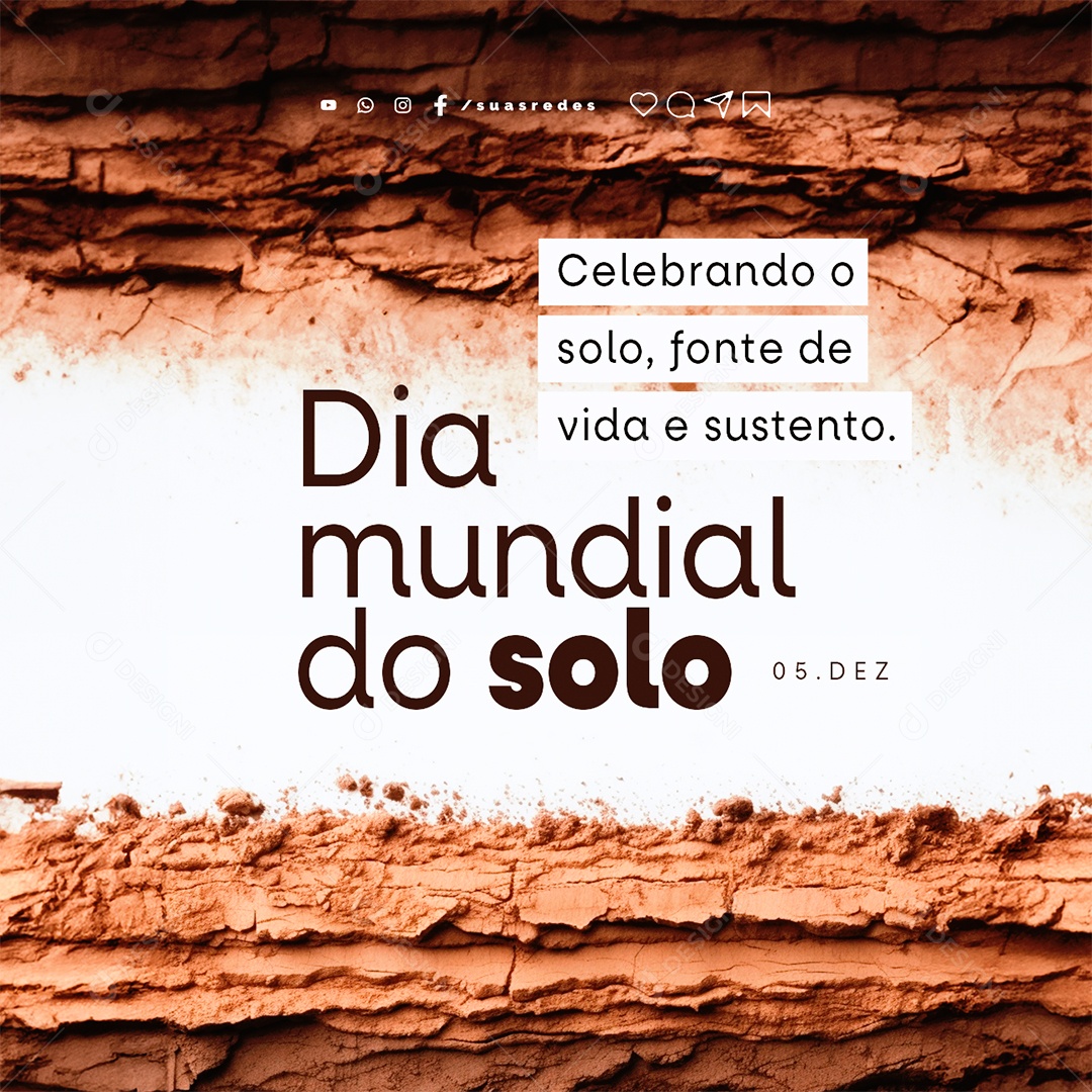 Dia Mundial do Solo Celebrando o Solo Fonte de Vida e Sustento Social Media PSD Editável