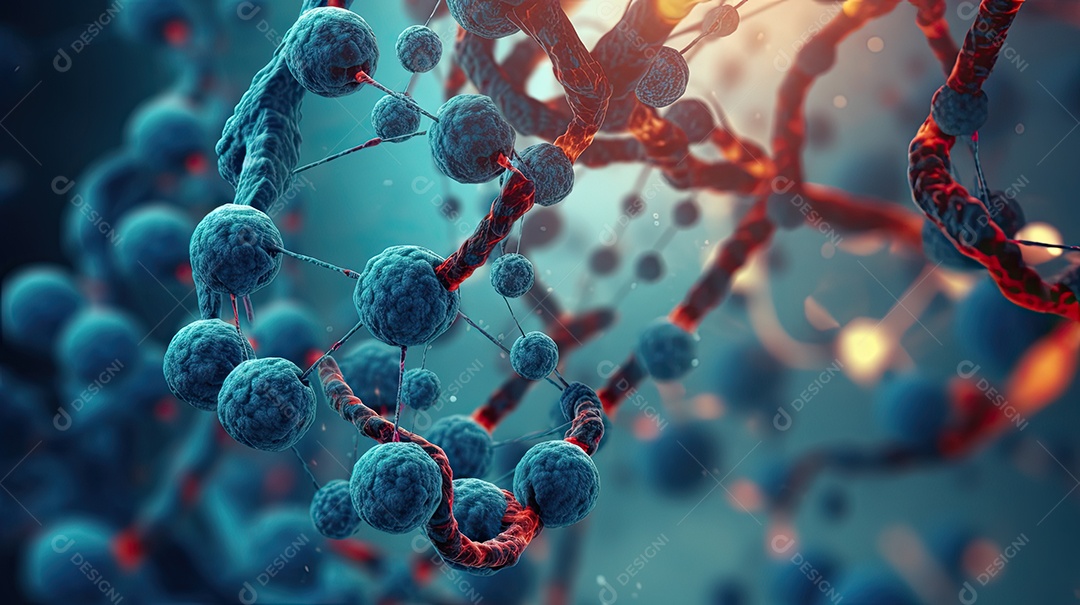 Ilustração sobre ataque de vírus ao corpo humano