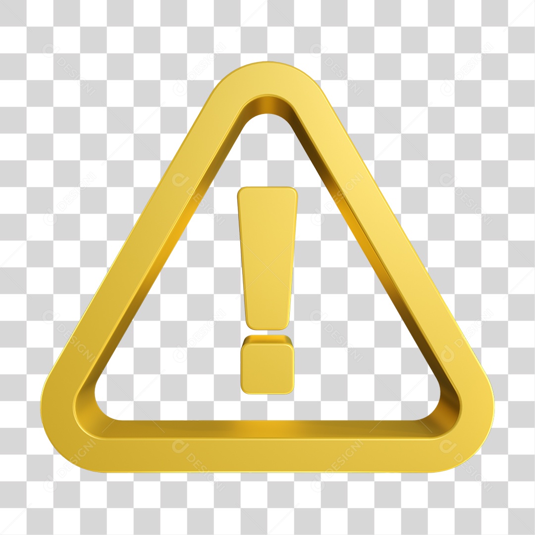 Atenção Sinal de Alerta Frente PNG Transparente