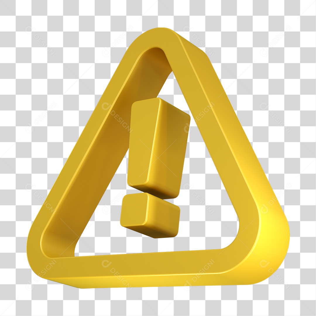 Atenção Sinal de Alerta Inclinado PNG Transparente