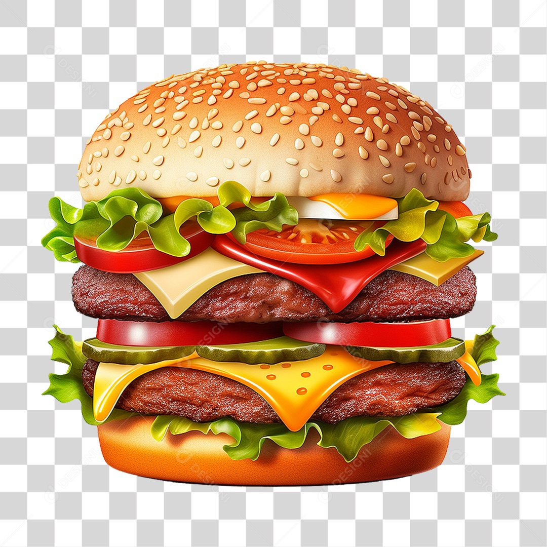 Hambúrguer PNG Transparente