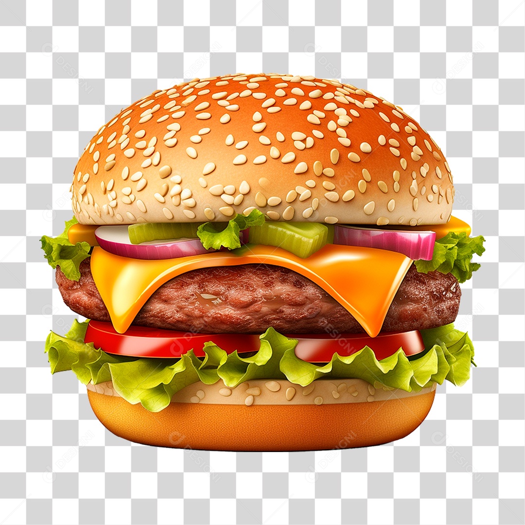 Hambúrguer PNG Transparente