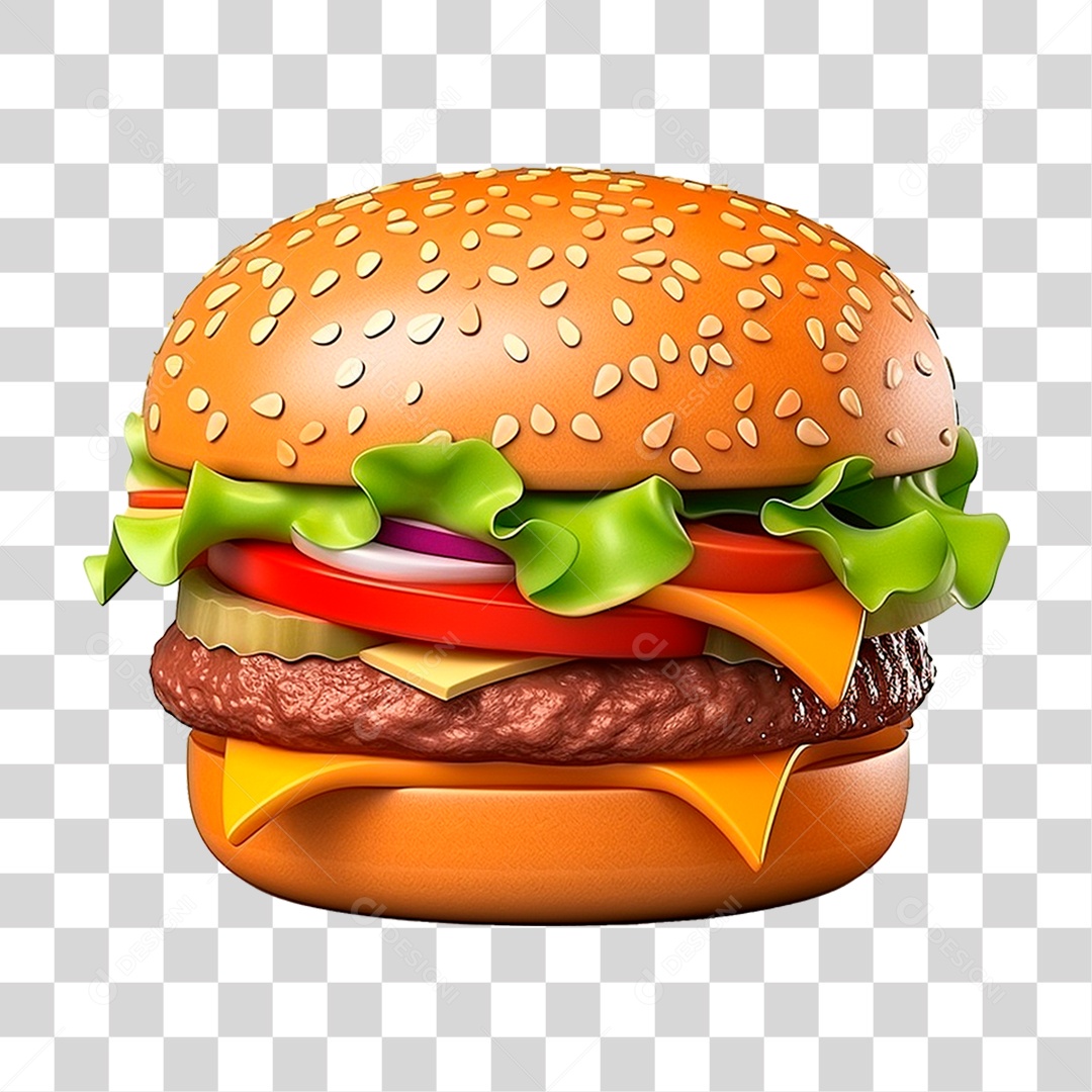 Hambúrguer PNG Transparente