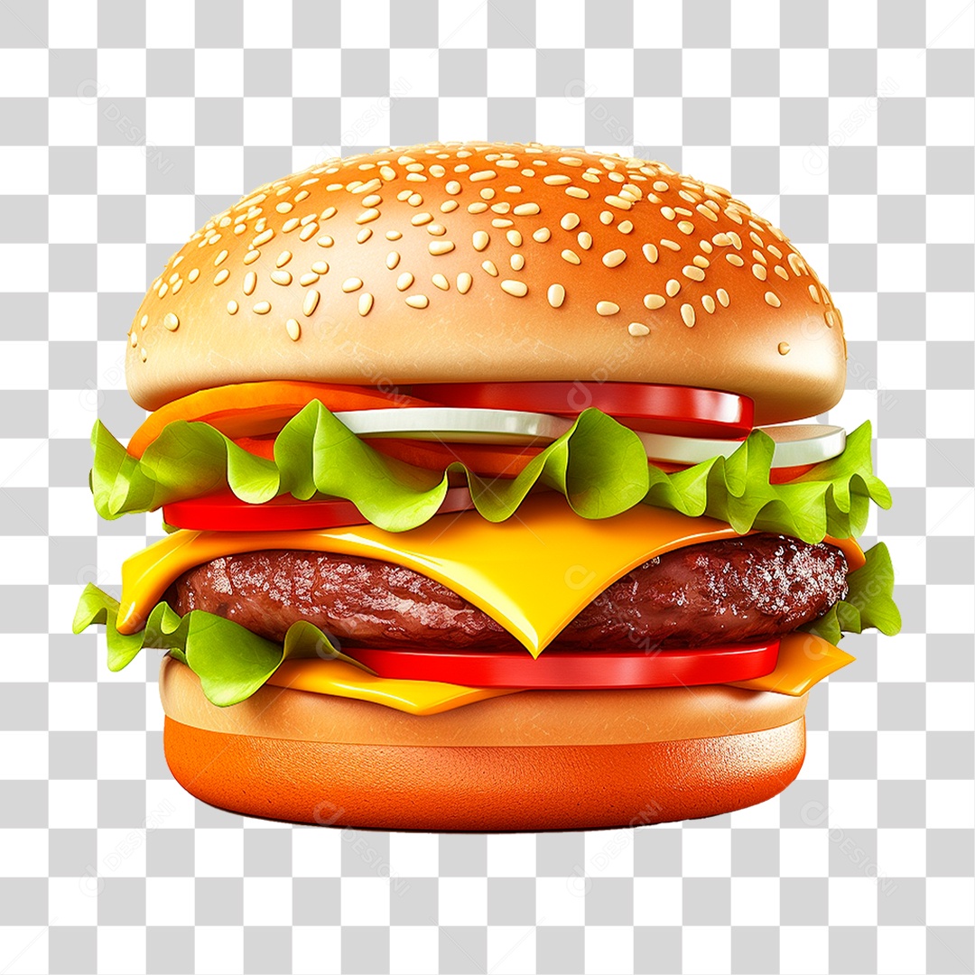 Hambúrguer PNG Transparente