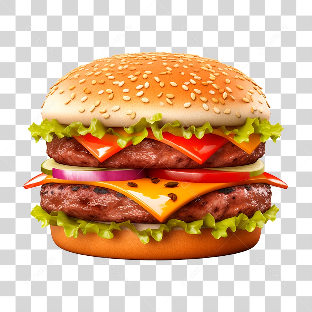 Hambúrguer PNG Transparente