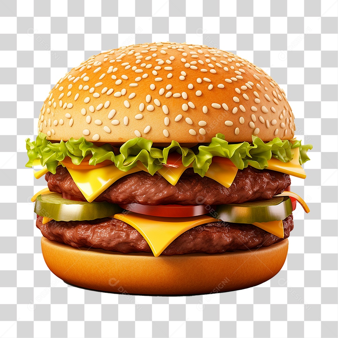 Hambúrguer PNG Transparente