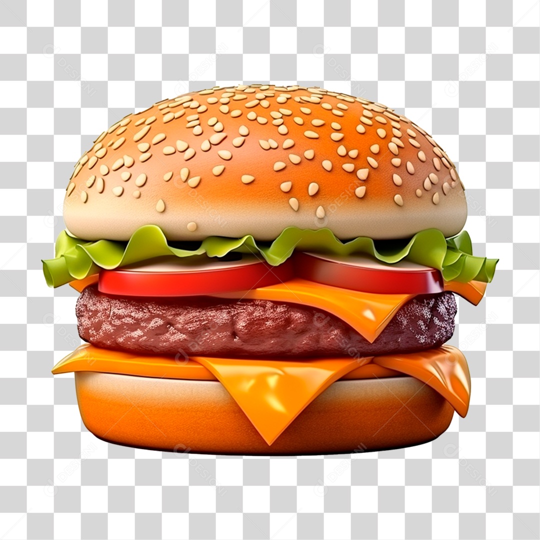 Hambúrguer PNG Transparente