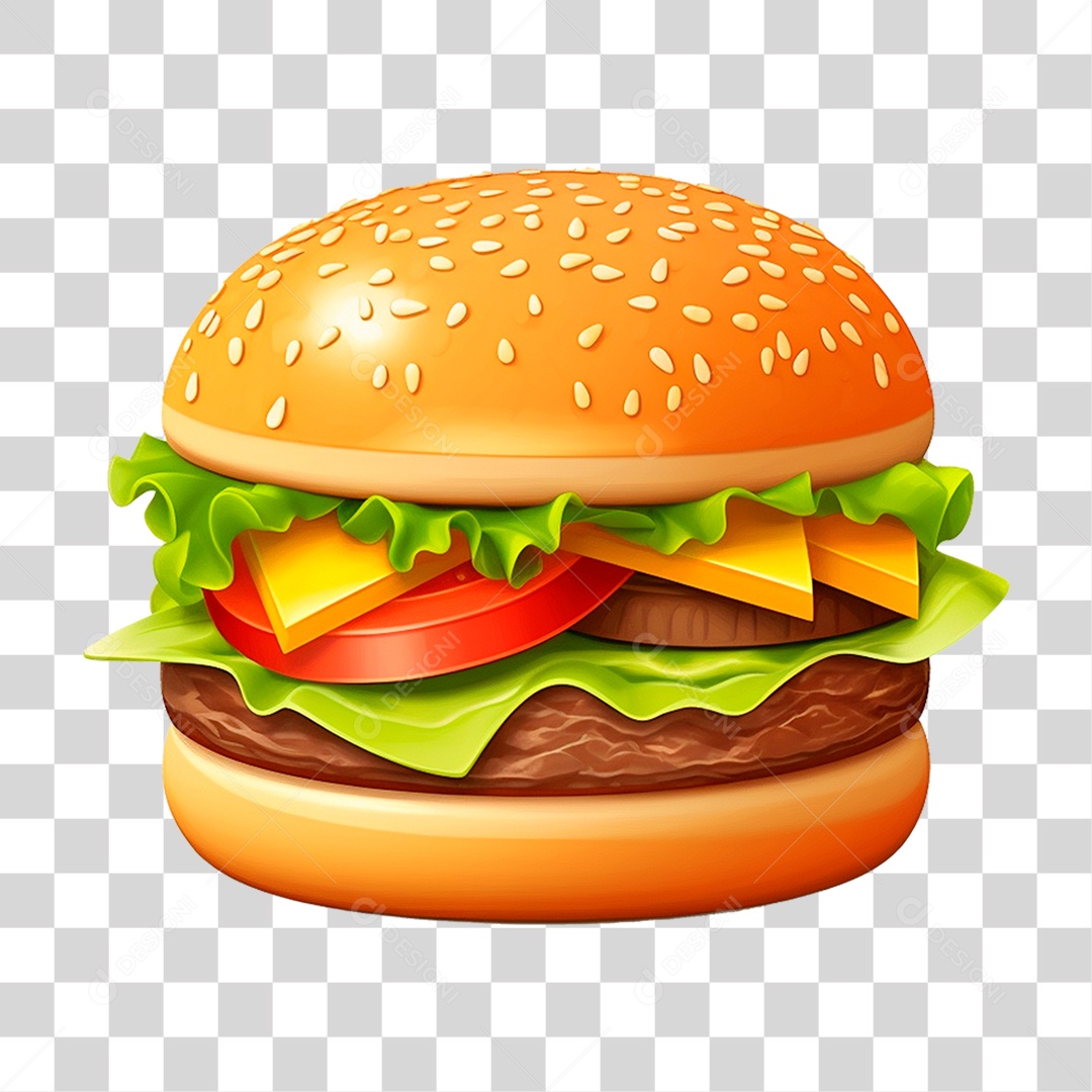 Hambúrguer PNG Transparente
