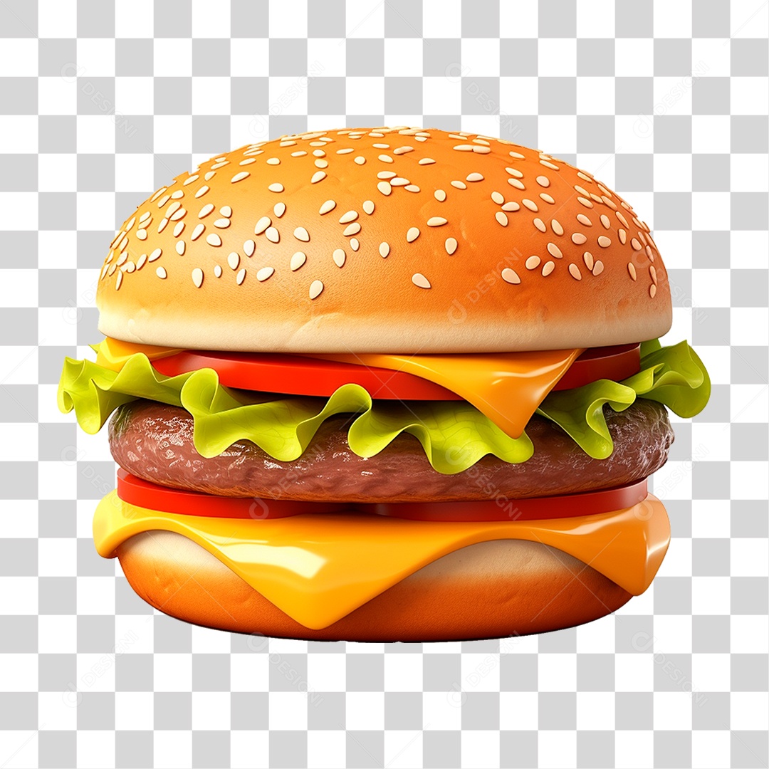 Hambúrguer PNG Transparente