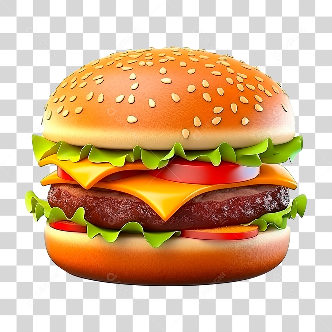 Hambúrguer PNG Transparente