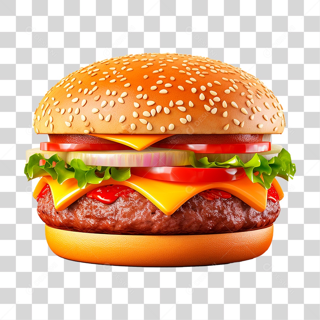 Hambúrguer PNG Transparente