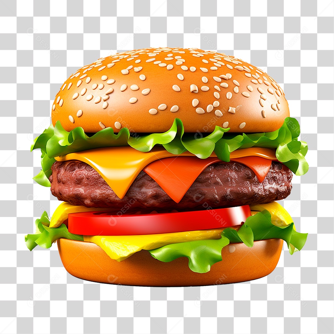 Hambúrguer PNG Transparente