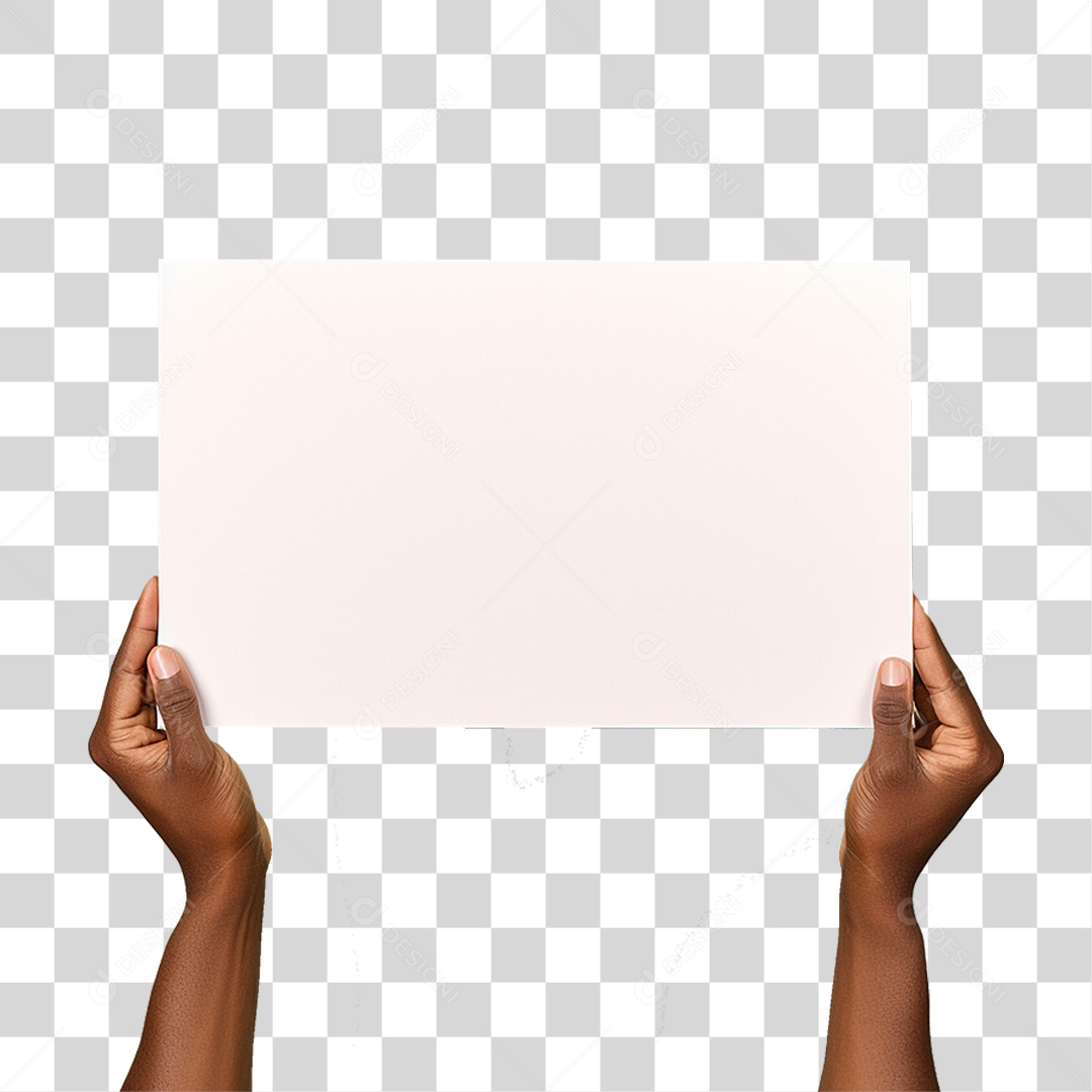 Homem Segurando Placa PNG Transparente