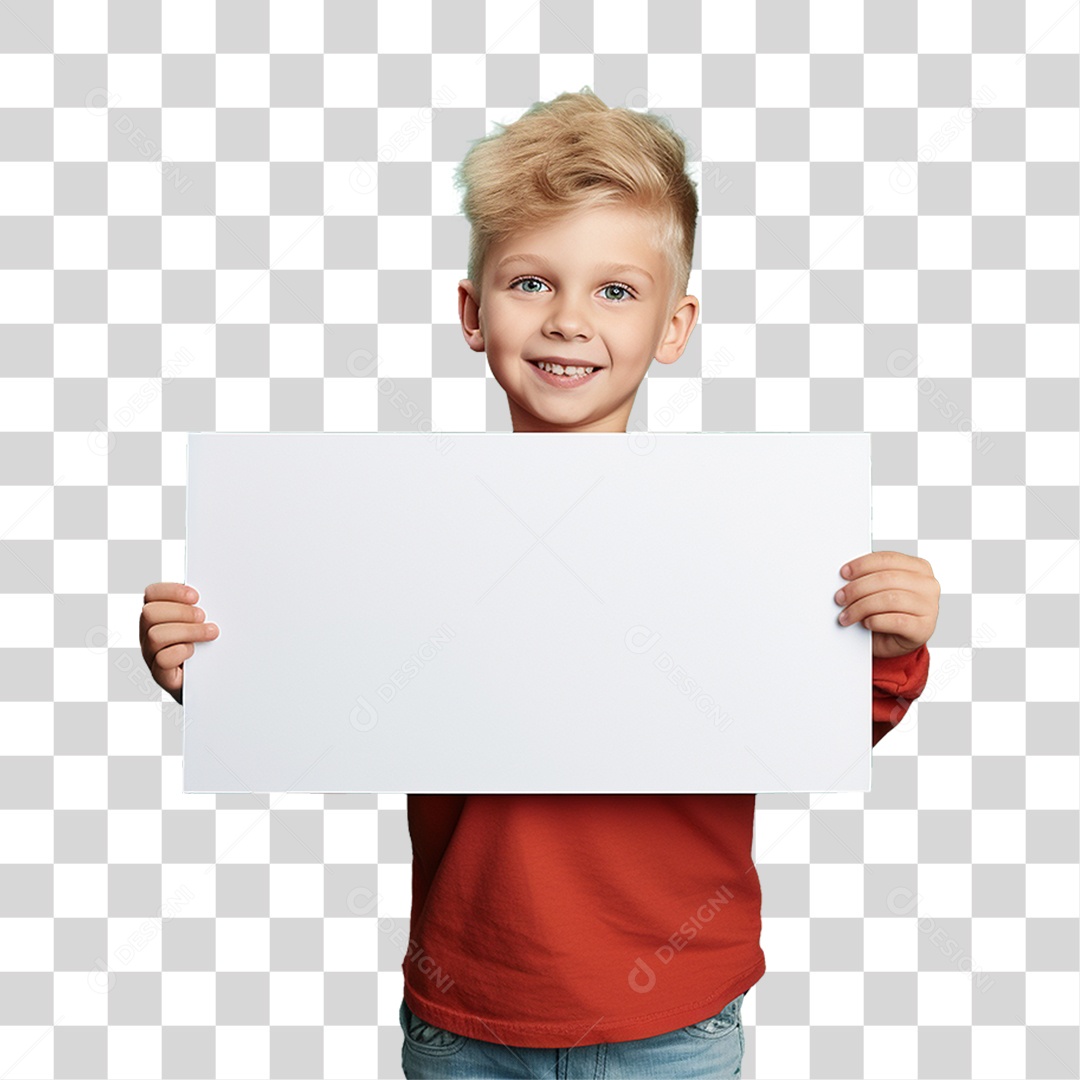 Homem Segurando Placa PNG Transparente