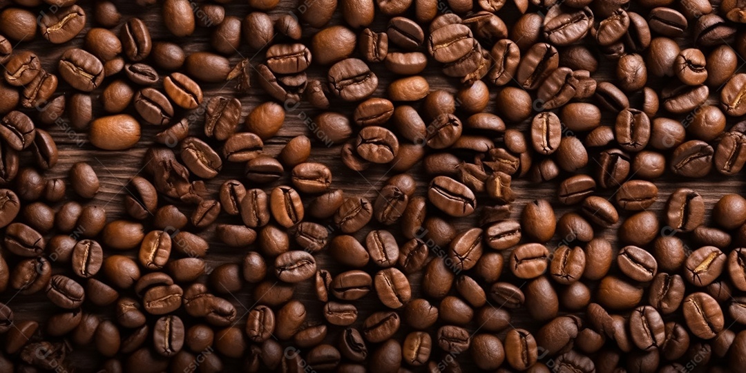 Grãos de café sobre fundo branco