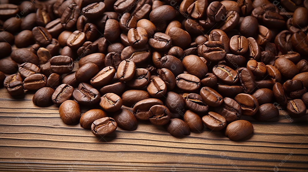 Grãos de café sobre fundo branco