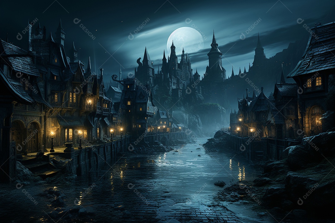 HD foto realista de castelo minimalistico