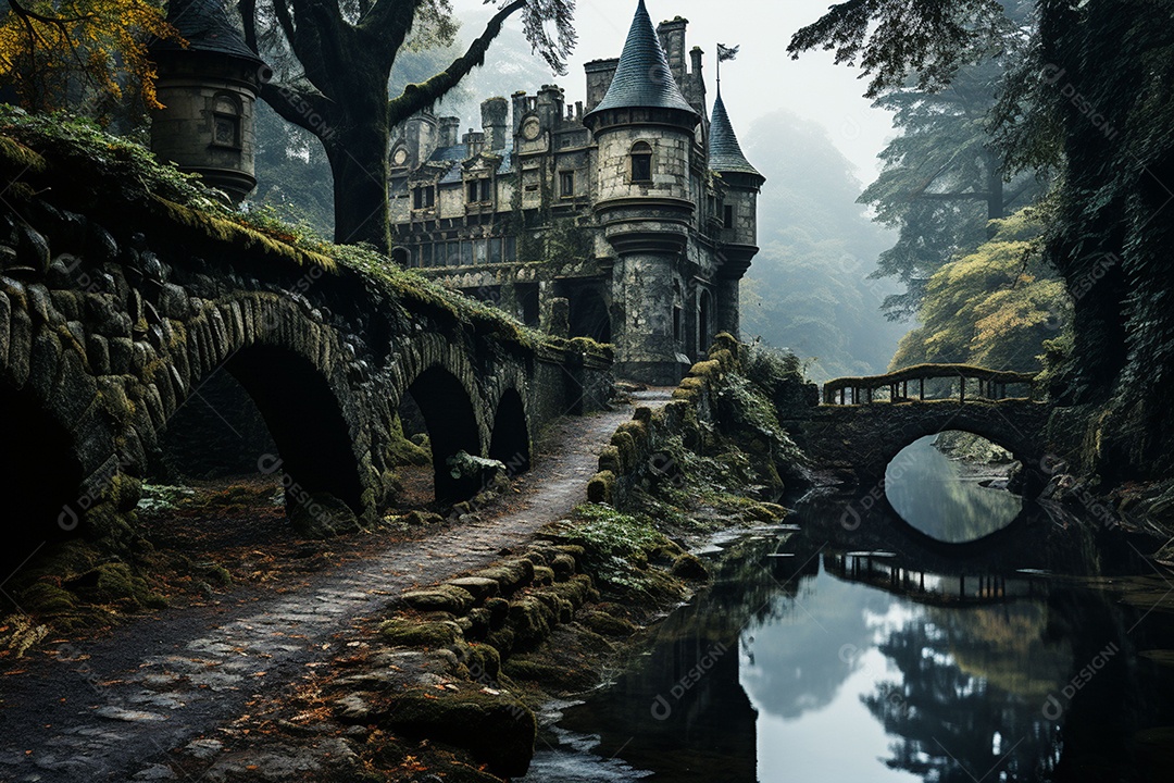 HD foto realista de castelo minimalistico