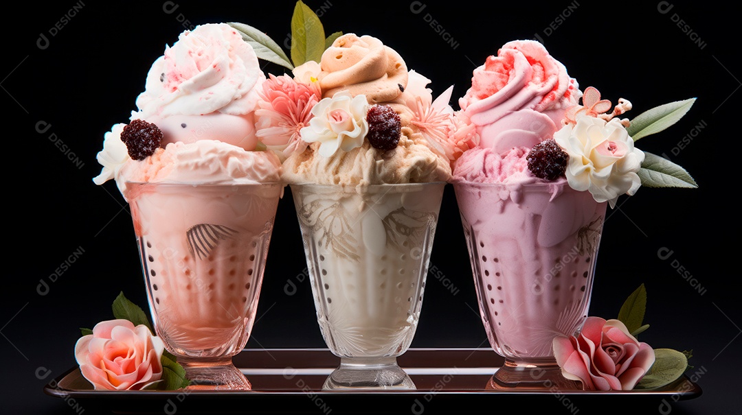 Dia do Sorvete no Japão, 9 de maio, estilo cartoon 3D Generative AI.