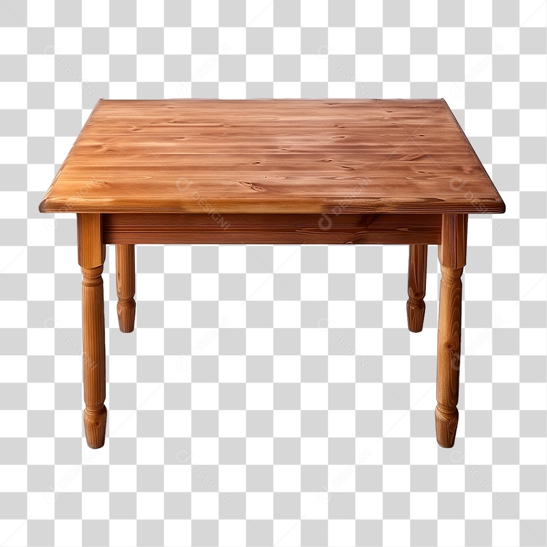 Mesa de Madeira PNG Transparente