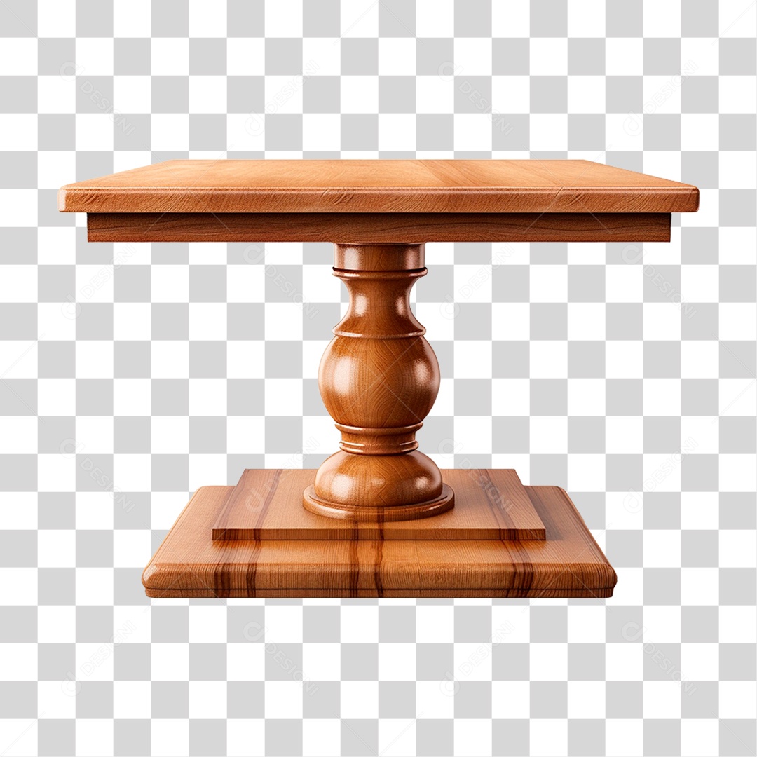 Mesa de Madeira PNG Transparente