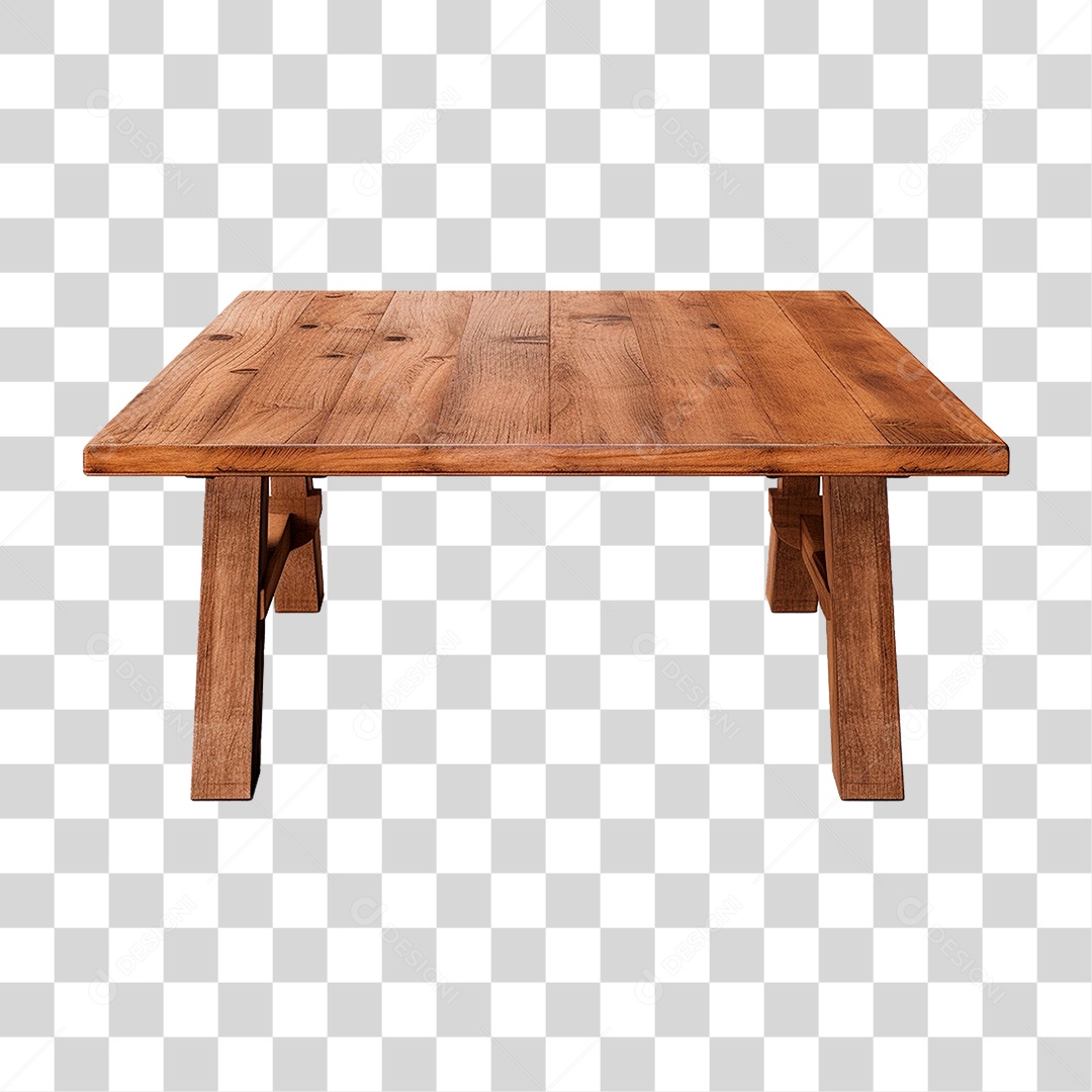 Mesa de Madeira PNG Transparente