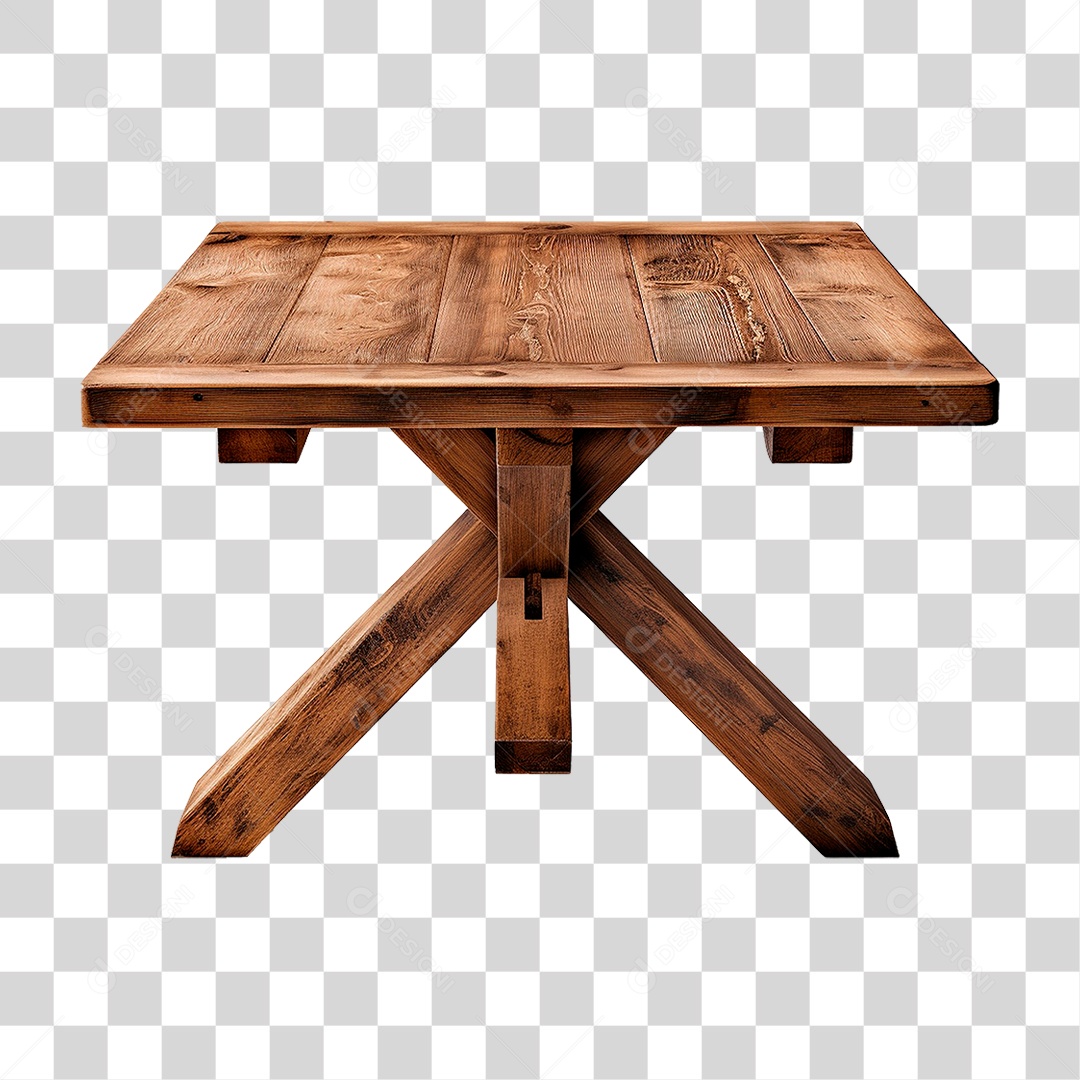 Mesa de Madeira PNG Transparente