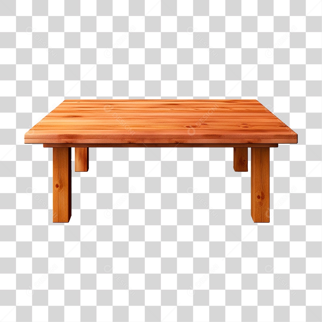 Mesa de Madeira PNG Transparente