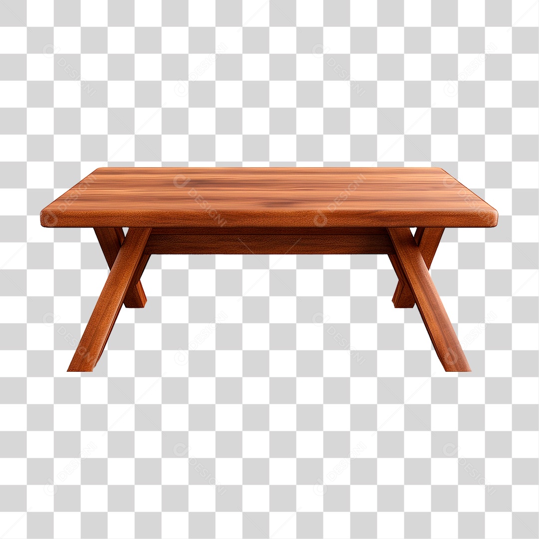 Mesa de Madeira PNG Transparente