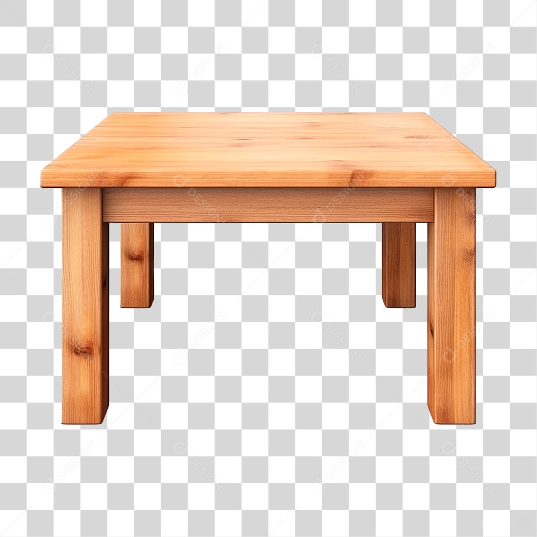 Mesa de Madeira PNG Transparente