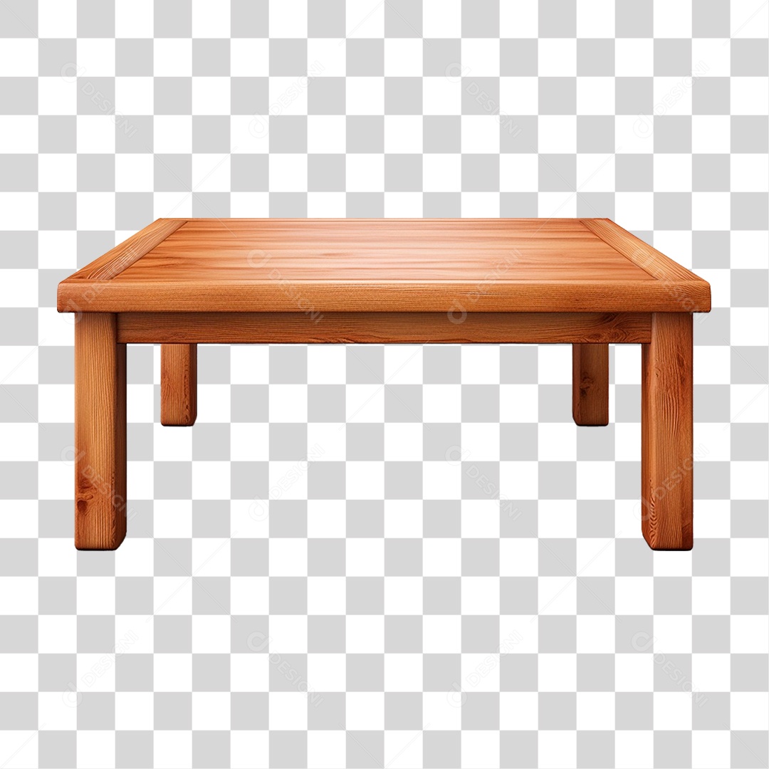 Mesa de Madeira PNG Transparente