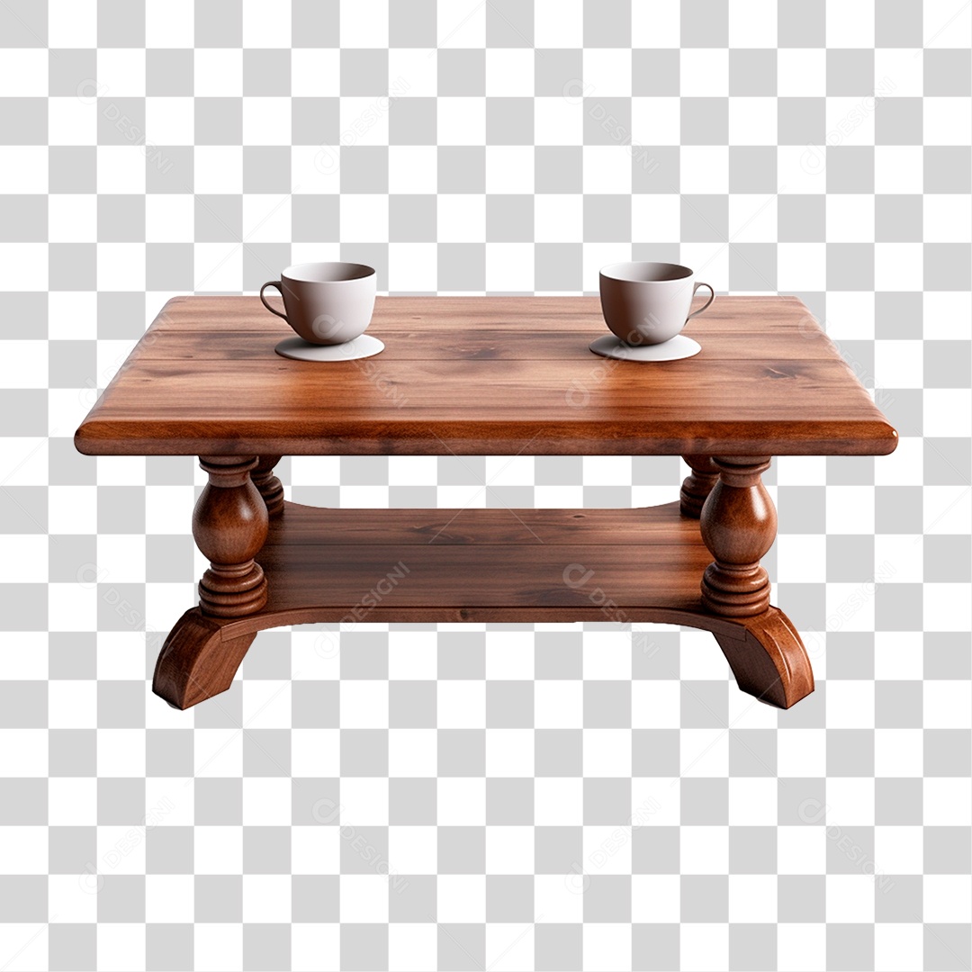 Mesa de Madeira PNG Transparente