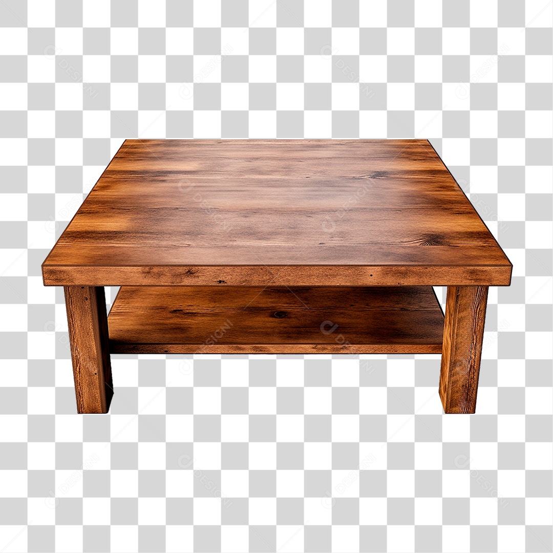 Mesa de Madeira PNG Transparente
